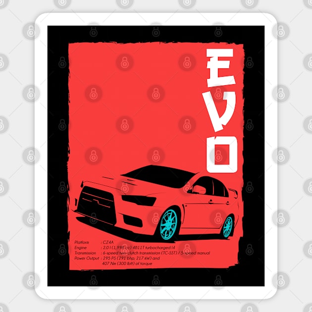 Lancer Evolution X Magnet by gaplexio